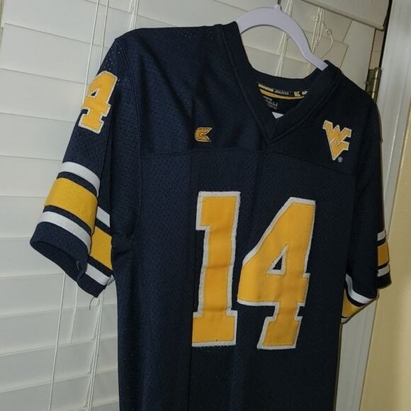WEST VIRGINIA MOUNTAINEERS #14 YOUTH Football Sewn Jersey XL 20 Colosseum - Picture 8 of 12